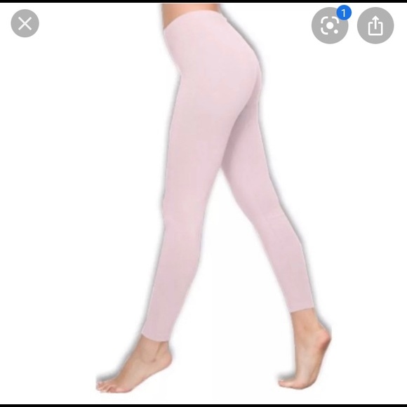 Blush pink nylon/elastane activewear leggings - Picture 2 of 2